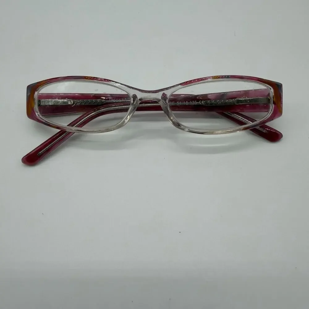 Modern Twilight Rose Eyeglasses Plastic Full Frames Only Pink Clear 51-18-135